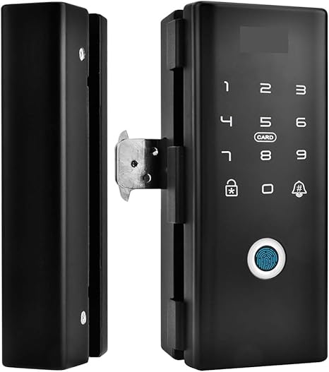 Amazon Co Jp ホームセキュリティドアロック デジタルドアロック スマートドアロック 指紋パスワードカードロック リモコン付きガラスドアドアセキュリティロック ホーム キッチン