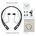 Bluetooth Headphones, Best Wireless Sports Neckband Designed Earphones w/ Mic HD Stereo Sweatproof Earbuds for Gym Running Workout 8 Hour Battery (Black)