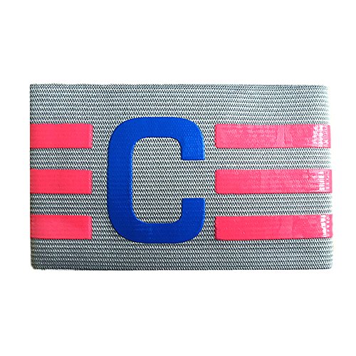 Binglinghua Football Soccer Captain Armband Velcro and Anti-Drop Design for Adult and Youth, Pack of (Gray) - Thumbnail 2