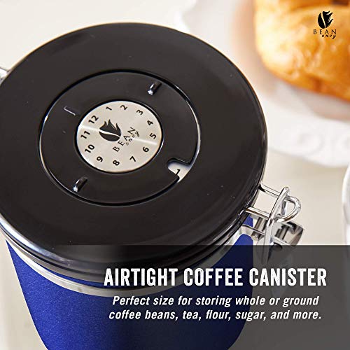 image for Bean Envy Airtight Coffee Canister - 16oz - Sealed Cantilever Lid with