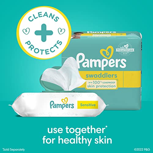 Pampers Baby Wipes Sensitive Perfume Free 7X Refill Packs (Tub Not Included) 448 Count