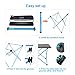 G4Free Portable Camping Table Aluminum Folding Table Compact Roll Up Tables with Carrying Bag for Outdoor Camping Hiking Picnic(Black Large)
