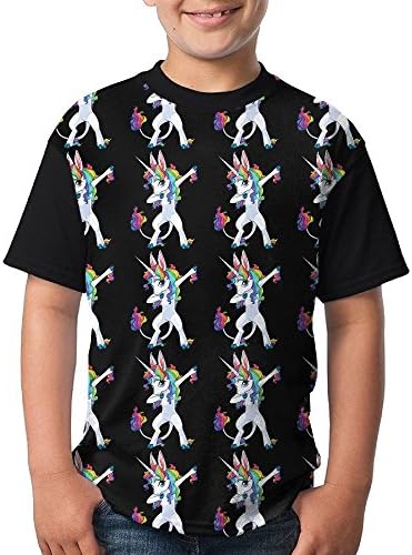 Posters Unicorn Dabbing Boy Girl Soft Shirts 3D Printed Tee Short Sleeve Tops Medium