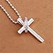 NYKKOLA Jewellery Beautiful Fashion 925 Silver Cross Pendant Bead Chain Necklace Gift