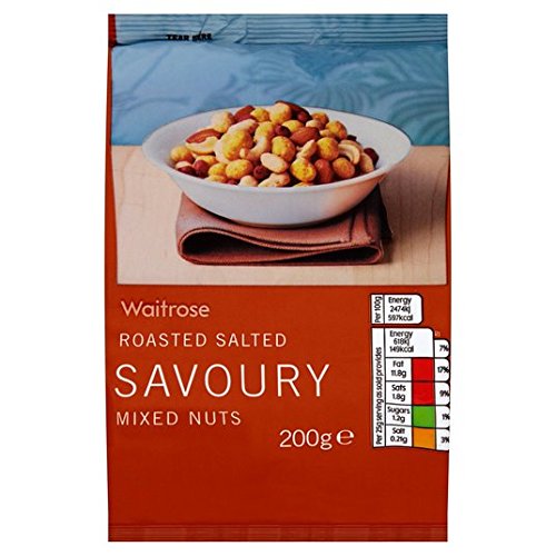 Roasted Salted Savoury Nut Mix Waitrose 200g Amazon.co.uk Grocery