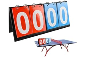 APORO Portable Table Top Scoreboard Flipper, Multi Sports Score Flip Scoreboard