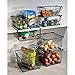 iDesign York Metal Under Shelf Storage Basket Storage Organizer for Kitchen, Bathroom, Office, Bronze