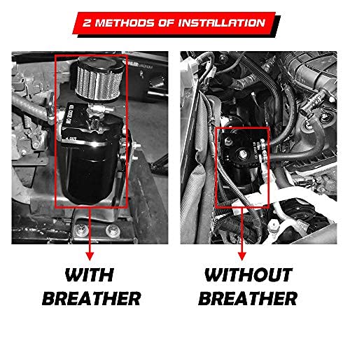 RULLINE Oil Catch can kit,air Oil Separator,Oil Catch Can Tank, Universal Reservoir with