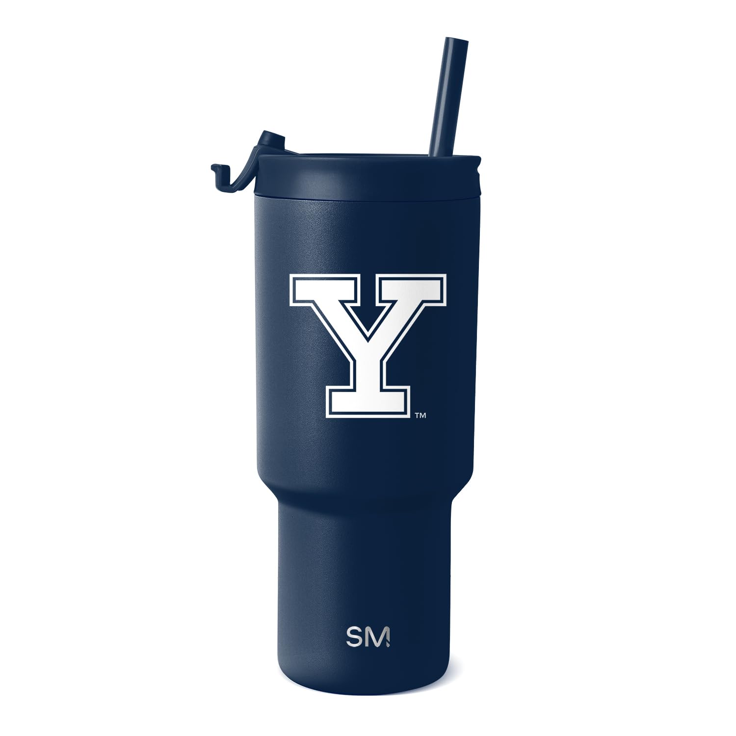 Simple Modern Officially Licensed Collegiate Yale Bulldogs 30 oz Tumbler with Flip Lid and Straws | Insulated Cup Stainless Steel | Gifts for Men Women | Trek Collection | Yale University Image