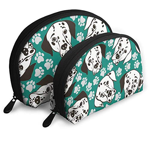Dalmatian Dog Cute Pattern Portable Shell Makeup Bags Cosmetic Bag Travel Storage Bags Clutch Wallets Purse Toiletry Organizer