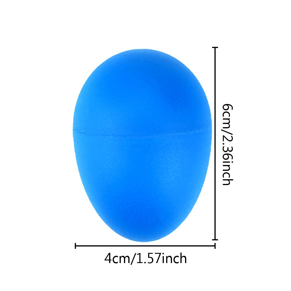Augshy 40PCS Plastic Egg Shakers Percussion Musical Maracas Easter Eggs with a Storage Bag for Music Learning DIY Painting(8