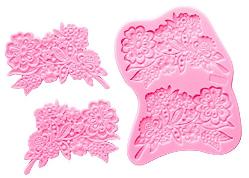 NY Cake Lace Maker Flower Spray Silicone Mold, Pink