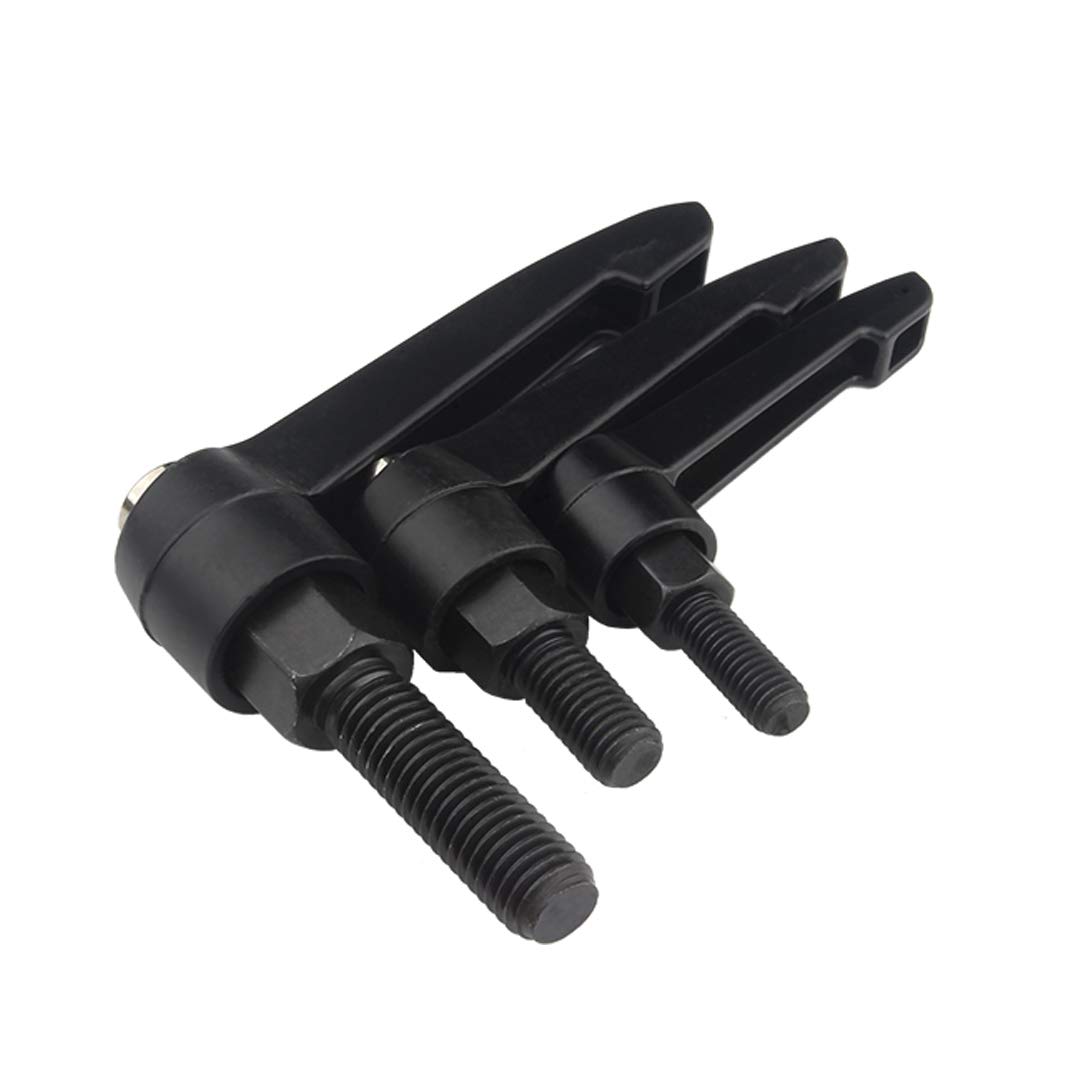 BOZONLI M6*20 Clamping Lever Handle - Carbon Steel Male Thread Adjustable Handle Machine Knobs - Black