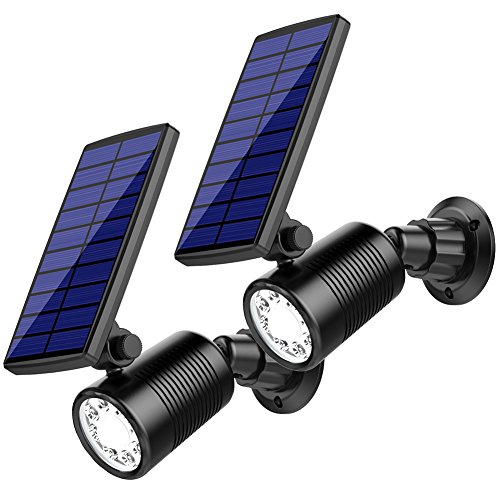 InnoGear Upgraded 2-in-1 Motion Sensor Solar Lights Waterproof Landscape Lighting 8 LED Spotlight Wall Light Security Lighting with 4 Modes Auto On/ Off for Pathway Yard Walkway Patio Deck, Pack of 2