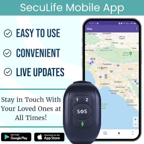 Seculife Seculife SOS Wristband – Elderly Life Saving Fall Alert System, Emergency Call Button, Assistive Speakerphone, GPS Tracking, Seniors Dementia, Alzheimer’s, 24/7 Medical Monitoring