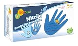 BeeSure BE1116 Nitrile Powder Free Exam Gloves, Small (Pack of 100)
