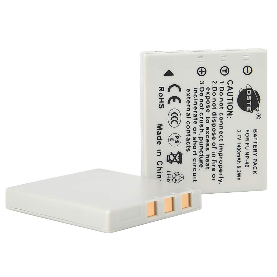 DSTE® 2x NP-40 Rechargeable Li-ion Battery for Fujifilm FinePix F460 F470 F480 F610 F650 F402 F403 F420 F455 F700 F710 F810 F811 J50 V10 Z1 Z2 Z3 Z5fd Camera as Fujifilm NP40 NP-40N Kodark KLIC-7005 BENQ DLI-102 PENTAX D-LI8 D-Li85 RICOH D-LI8 Samsung SLB-0737 Sanyo NP-40 UF553436