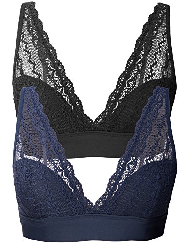 2-Pack-Marilyn-Monroe-Half-Line-Lace-Bralette-Thick-Band
