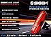 SIGEM Bike Tail Light, Headlight, Ultra Bright & USB Rechargeable, Bicycle Flashing Rear taillight, LED Safety Warning Strobe Head Light, Also for Helmet and Backpack 120 Lumens (Red-Blue)