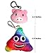 Emoji Keychain Mini Pillow Stuffed Animals Plush Toys Assortment for Safari Party Supplies Favors, Birthday Party, Home Decoration, Carnival Prizes, Classroom Rewards and More