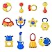 Niuniu Daddy 12 Pieces Baby Rattle and Teether Toy Play Set - Colors May Vary
