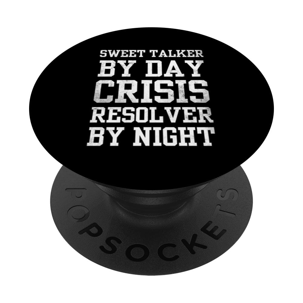 Funny Crisis Negotiator Crisis Resolver by Night PopSockets Swappable PopGrip