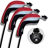 Andux 3pcs/Set Golf Hybrid Club Head Covers Interchangeable No. Tag Pack of 3