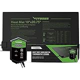 VIVOSUN 10"x20" Seedling Heat Mat and Digital Thermostat Combo Set MET Standard