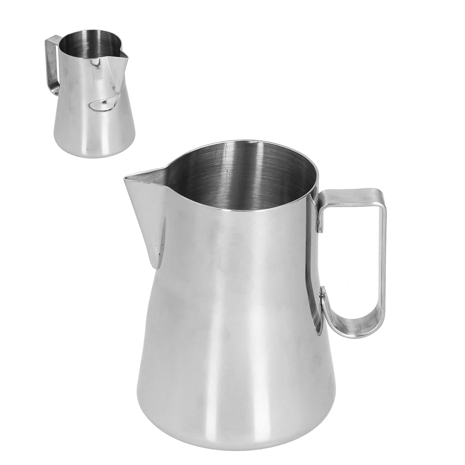 Milk Frothing Pitcher 600ml Steaming Pitchers Stainless Steel Milk Coffee Cappuccino Garland Pot Latte Art Steam Pitchers Milk Jug Cup (21ozl)