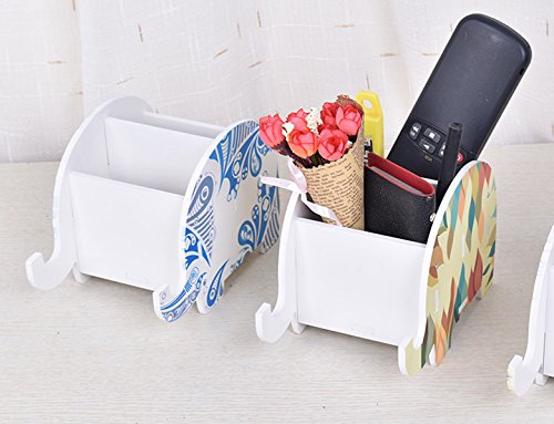 Cute Elephant Pen Pencil Comestic Stationery Holder Cell Phone Stand Multifunctional Storage Box Business Card