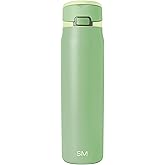 Simple Modern Mesa Loop Water Bottle with Covered Straw and Handle | 30oz Cup Holder Friendly Insulated Stainless Steel Bottles for Travel, Sports and School | Avocado