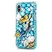 iPhone X Case, Mavis's Diary Crystal Clear Ocean Style 3D Handmade Bling Blue Diamonds Full Rhinestone Shell Mermaid Shiny Gems Hard PC Plastic Case [Full Edge Protection] Cover for iPhone X Edition