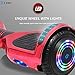 DOC Electric Hoverboard Self-Balancing Hoover Board with Built in Speaker LED Lights Wheels UL2272 Certified (Chrome Rose)