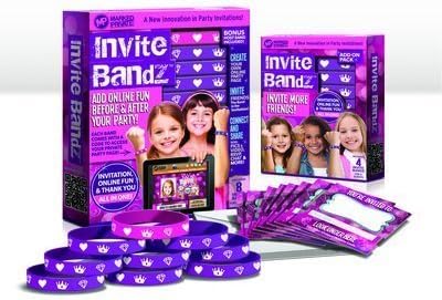 Invite Bandz 4 Bands Invitation Online Fun & Thanks you All in one Princess Bands by Marked Private