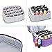 LUXJA Nail Polish Carrying Case - Holds 20 Bottles (15ml - 0.5 fl.oz), Double-layer Organizer for Nail Polish and Manicure Set, Purple