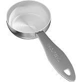 1PCS 1/4Cup(59ml) Stainless Steel Measuring Cup, Heavy-duty Metal Scoop | Food-Grade, Accurate, BPA-Free, Dishwasher Safe, Engraved Marking, Kitchen Essential