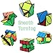 Roxenda Speed Cubes, [6 Pack] Speed Cube Set - Skew Axis Windmill Fisher Ivy 3x3x3 Speed Cube Smooth Magic Cubes Puzzles Collection