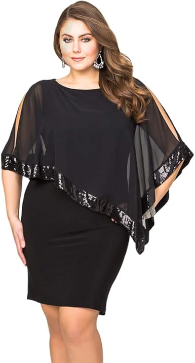 plus size sequin cape