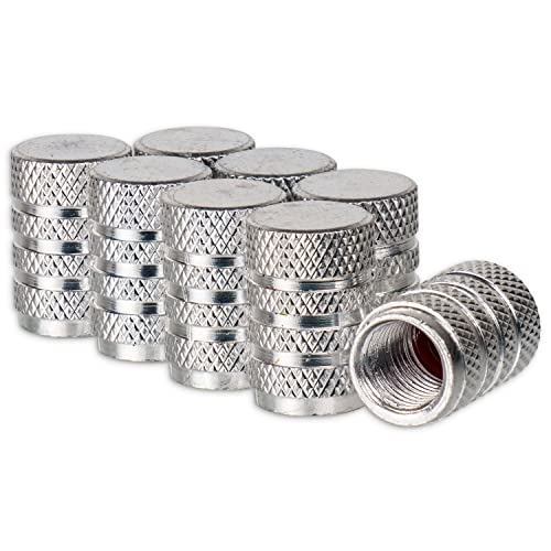 Tappo valvola in Alluminio, 8 pezzi, in Argento, tappi copripolvere con guarnizione per valvole auto, moto, rimorchi, biciclette, tappi per auto, tappino bici, cappuccio valvola, tappi pneumatici auto