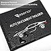 Basenor Registration Insurance Card Holder Slim Leather Car Document Holder for Auto Insurance Registration, Driver License with Magnetic Closure Black