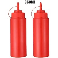 Lot De 2 Bouteilles Compressibles En Plastique Pour Condiments