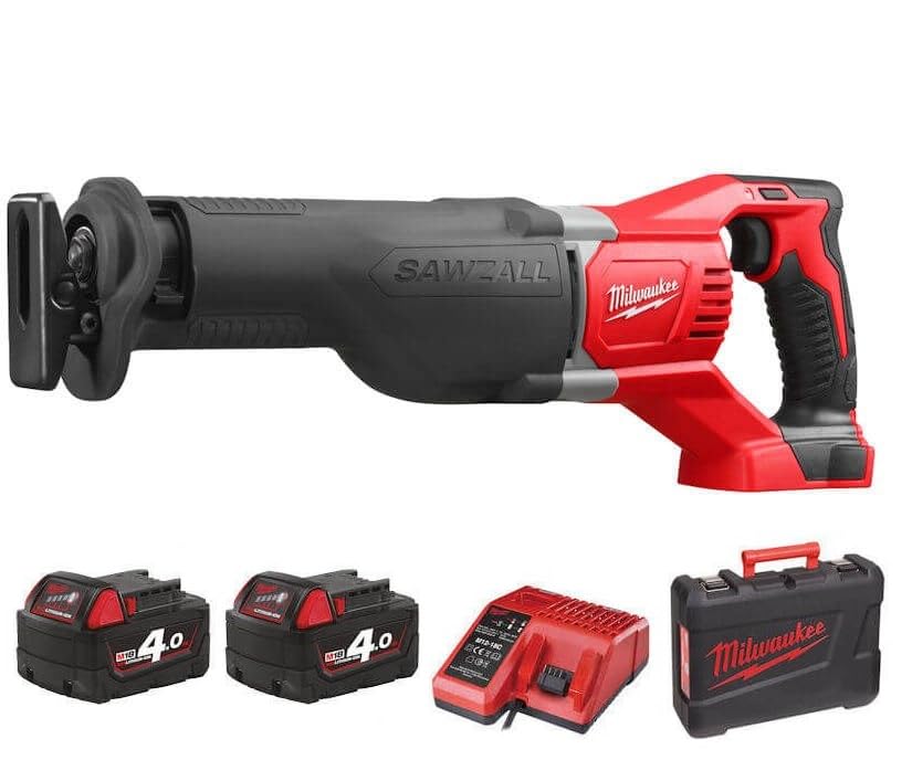 Milwaukee MILM18BSX4 M18BSX-402C Reciprocating Saw 18V 2 x 4.0Ah Li-Ion