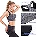 NINE BULL Women's Padded Strappy Activewear Workout Clothes Sport Bra Yoga Black and Purple Medium
