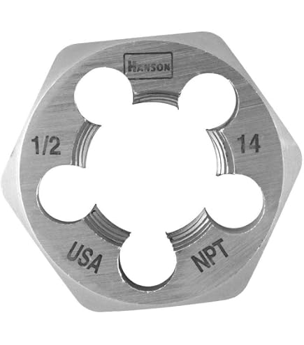 thumbnail image 2 of A-1 3-Piece Hex Pipe Die Set - 1/2, 3/4, 1 Inch NPT Carbon Steel 2 of 3