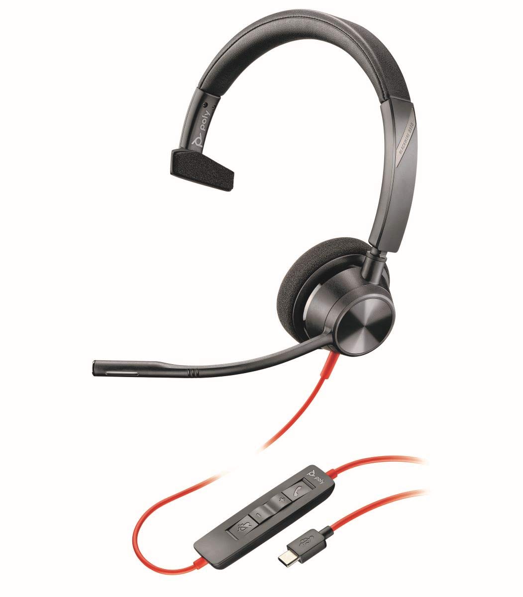 Poly Blackwire 3310, BW3310 USB-C - Schnurgebundenes Mono-Headset mit USB-C