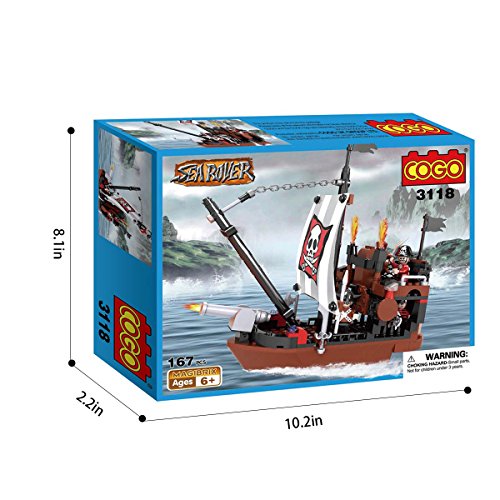 COGO Piratenschiff Bausteine Piratenschiff Spielzeug Bauspielzeug für Piraten Geschenk für Jungen und Mädchen… – Bild 8