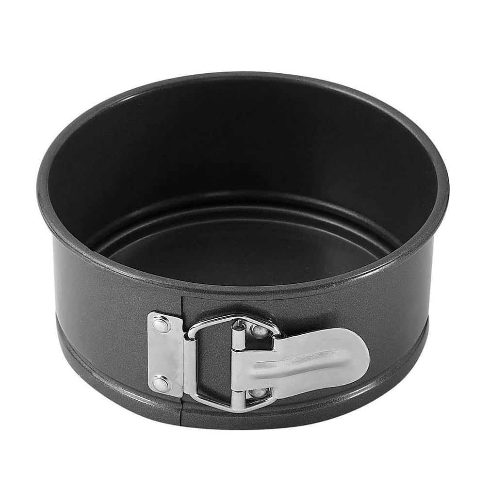 haoyuan 6 Inch Springform Cake Tin - 16CM Round Cake Pan, Non-Stick Baking Tins, Carbon Steel Cake Tray, Loose Base Baking Mould, Cheesecake Tins with Removable Bottom for Easy Release
