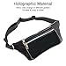 iAbler Holographic Fanny Pack for Women and Men Metallic 80s Shiny Fanny Packs with Adjustable Belt Fashion Waist Bum Bag for Party, Festival, Rave, Hiking, Trip