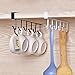 Alliebe 2pcs Mug Cups Wine Glasses Storage Hooks Kitchen Utensil Ties Belts and Scarf Hanging Hook Rack Holder Under Cabinet Closet Without Drilling