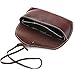 ZLYC Unisex Handmade Vegetable Tanned Leather Hard Eyeglass Case Sunglasses Holder (Coffee)